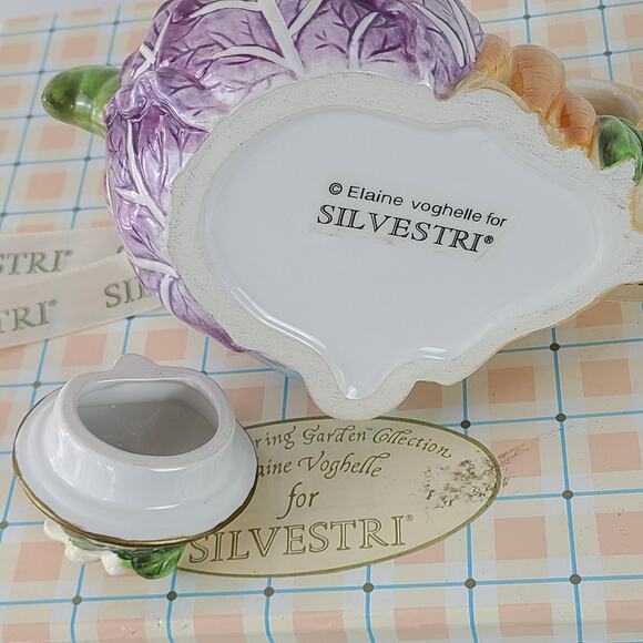 Silvestri Bunny in the garden tea set for two Elaine Voghelle in box - Picture 9 of 10